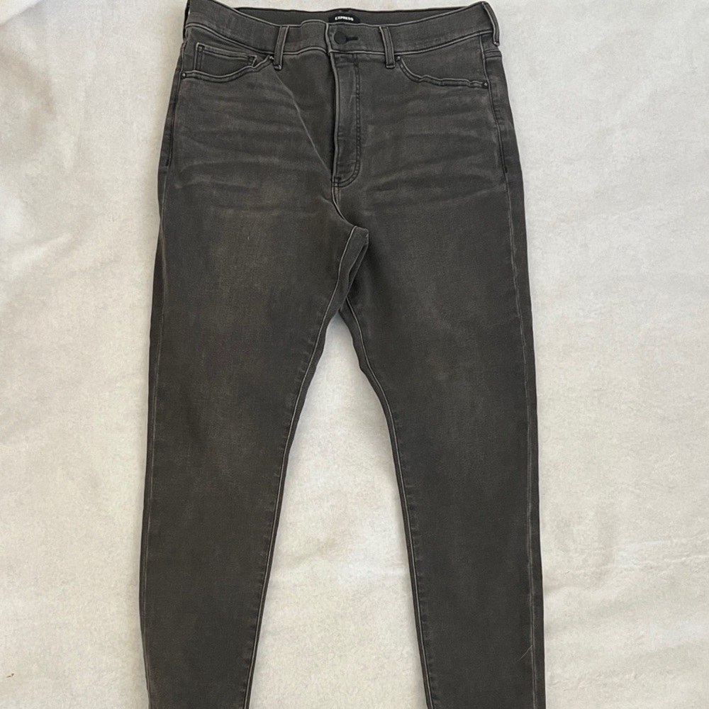 Express Women's High Rise Charcoal Jeans